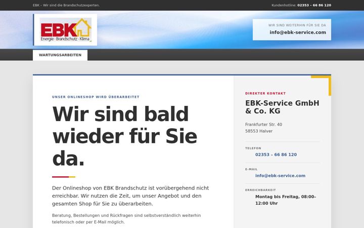 Screenshot of ebk-brandschutz.de