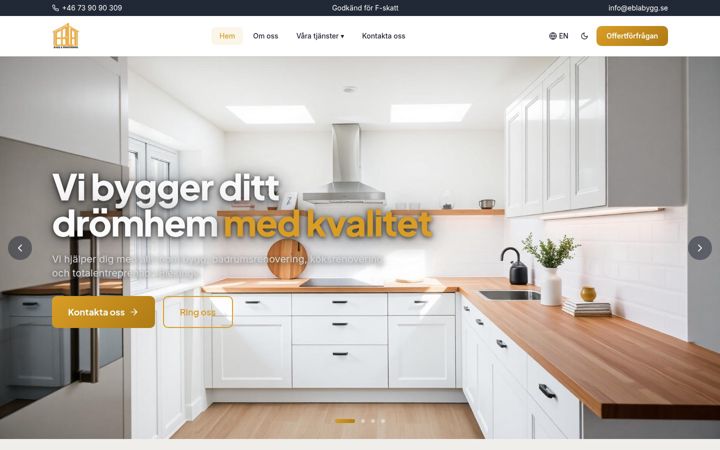 Screenshot von eblabygg.se