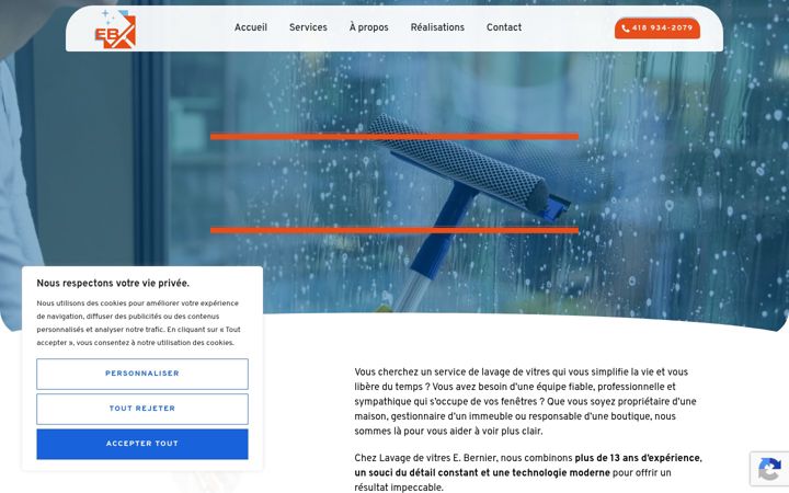 Screenshot of eblavagevitre.ca