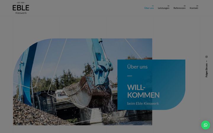 Snimka zaslona za eble-kieswerk.de