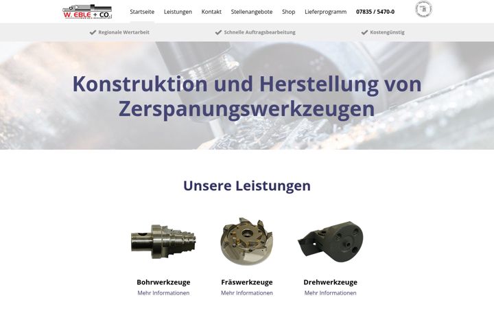 Screenshot of eble-werkzeuge.de