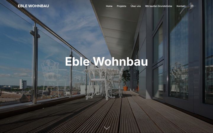 Snimka zaslona za eble-wohnbau.de