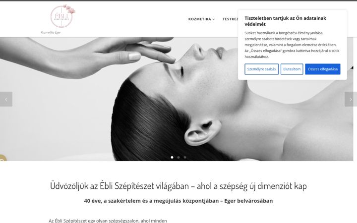 Screenshot of ebli-szepiteszet.hu