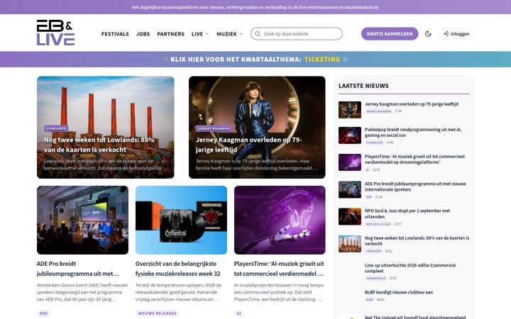 Screenshot of eblive.nl