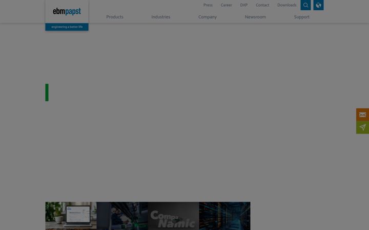 Screenshot of ebmpapst.co.uk