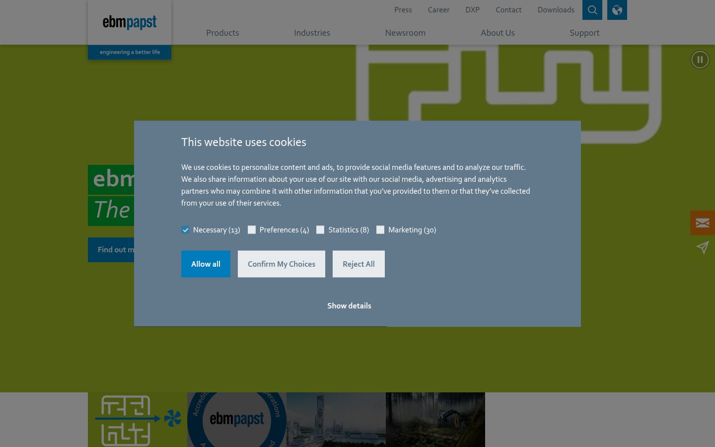 Screenshot tal-banner tal-kunsens muri qabel kwalunkwe interazzjoni
