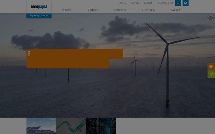 Screenshot of ebmpapst.fr