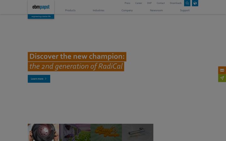 Screenshot of ebmpapst.in