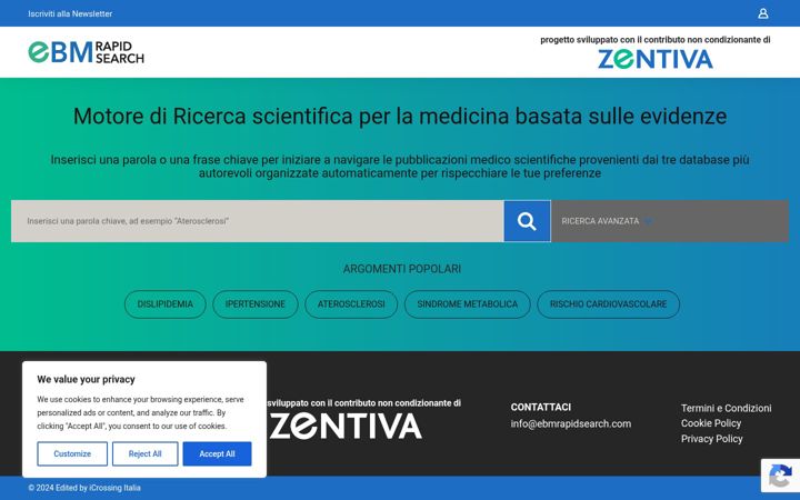 Screenshot of ebmrapidsearch.com