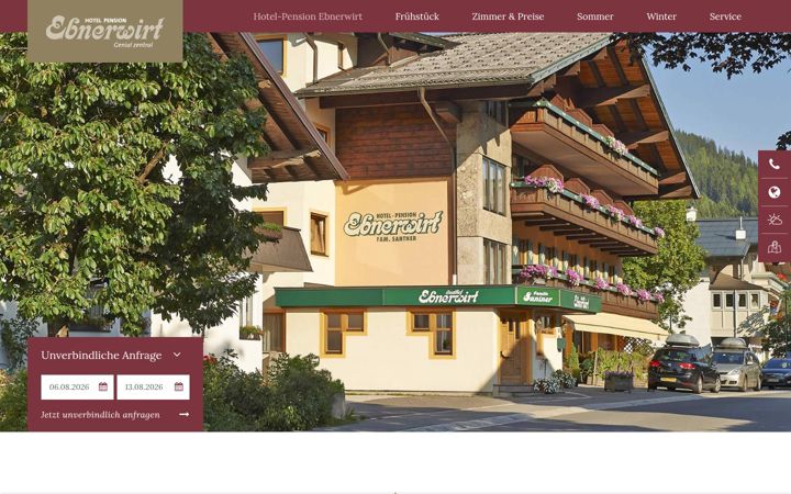 Screenshot of ebnerwirt.at
