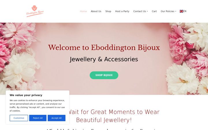 Screenshot of eboddingtonbijoux.com