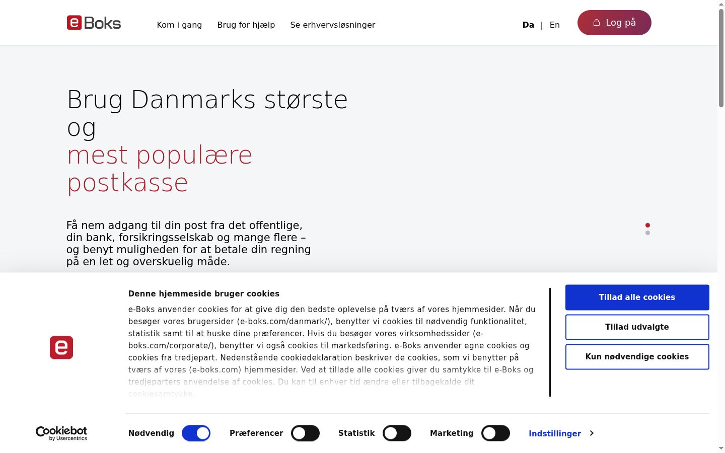 Screenshot tal-banner tal-kunsens muri qabel kwalunkwe interazzjoni