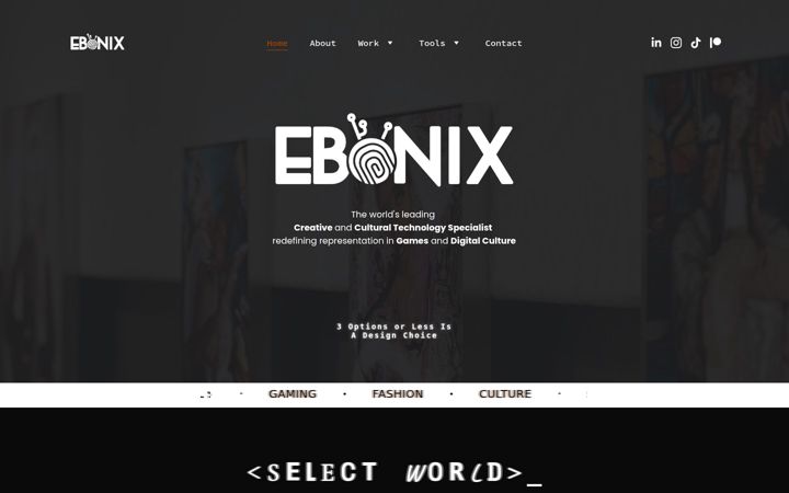 Screenshot of ebonix.com