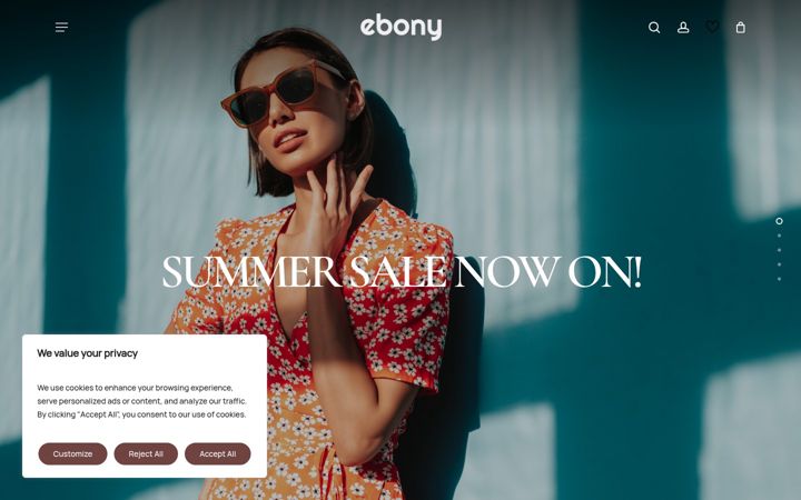 Skärmbild av ebony.ie