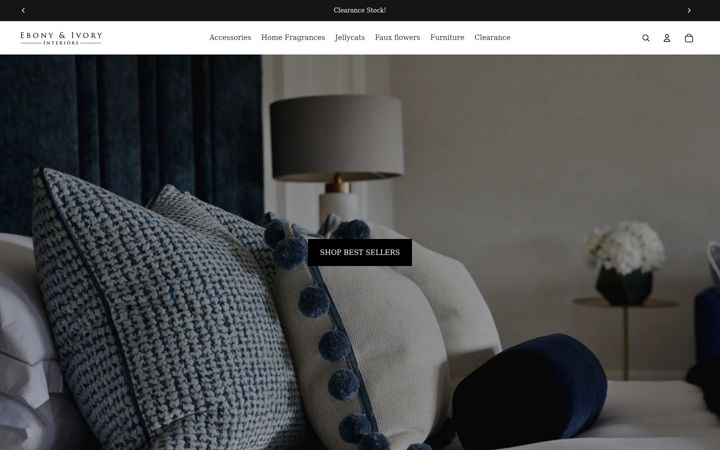 Screenshot of ebonyivoryinteriors.com