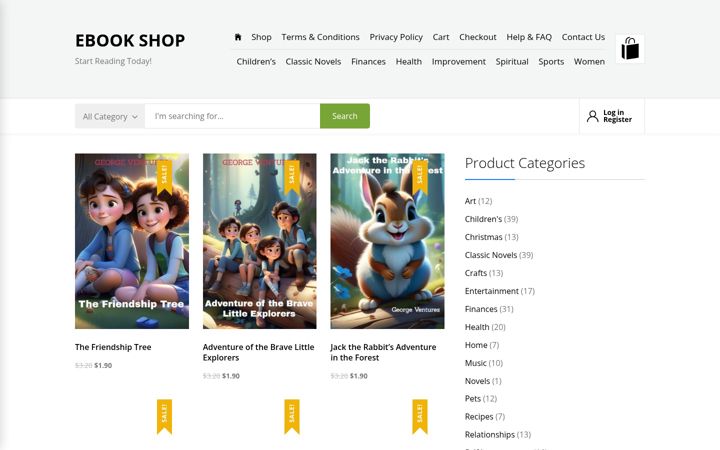 Screenshot of ebook-shop.top