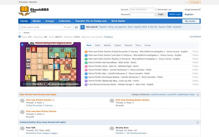 Screenshot of ebookbbs.com