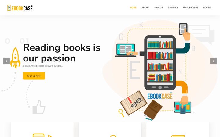 Screenshot of ebookcase.net