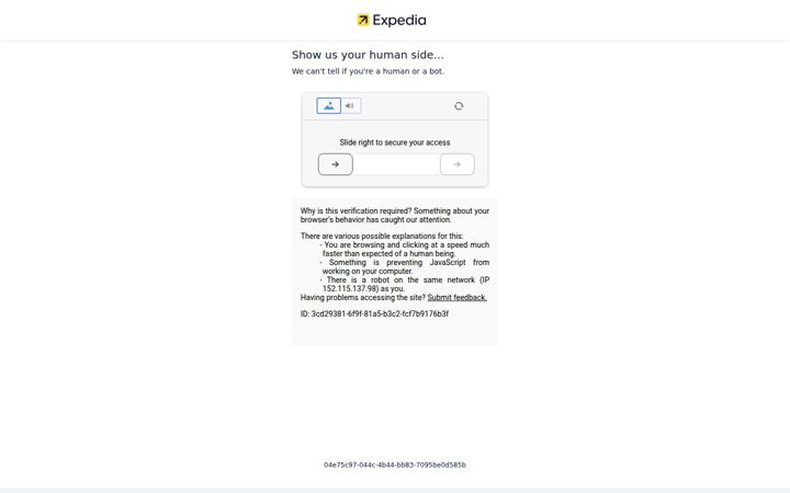 Screenshot of ebookers.com