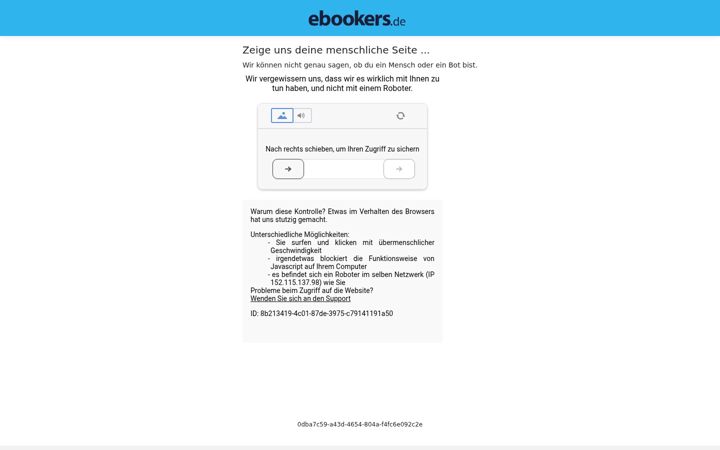 Screenshot of ebookers.de