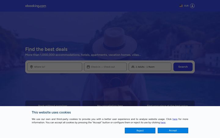Screenshot of ebooking.com