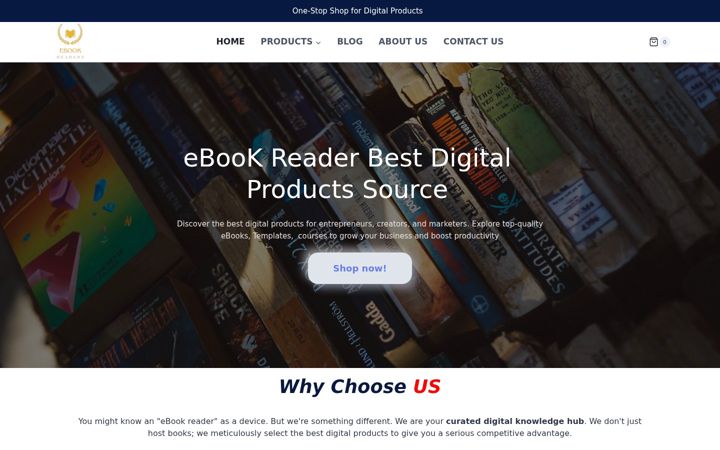 Capture d'écran de ebookreader.io