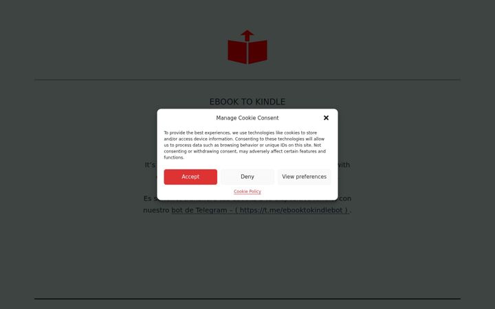 Screenshot of ebooktokindle.com