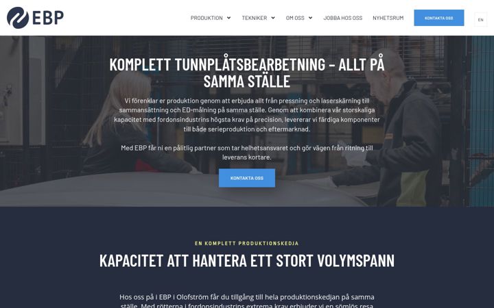 Screenshot of ebp.se