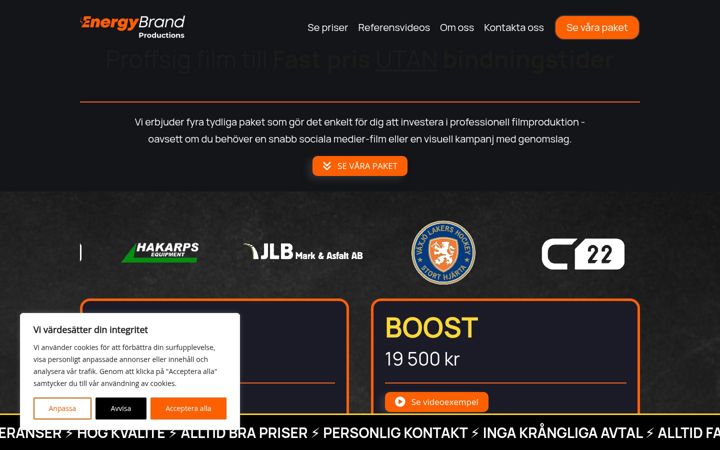 Screenshot von ebprod.se