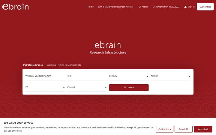Screenshot of ebrain.gr