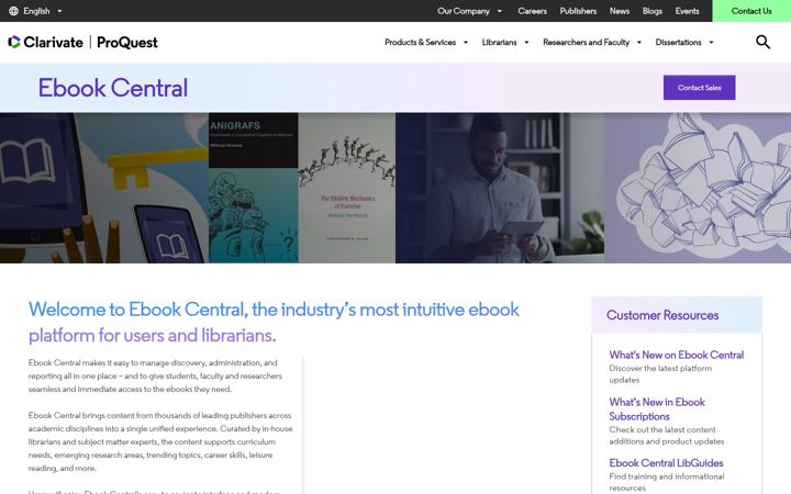 Screenshot of ebrary.com