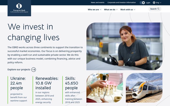 Screenshot of ebrd.com