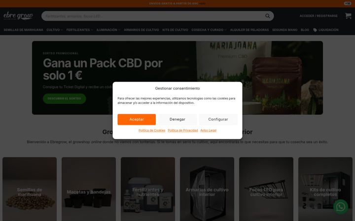 Captura de ecrã de ebregrow.es