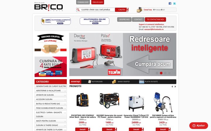 Skjámynd af ebricotools.ro
