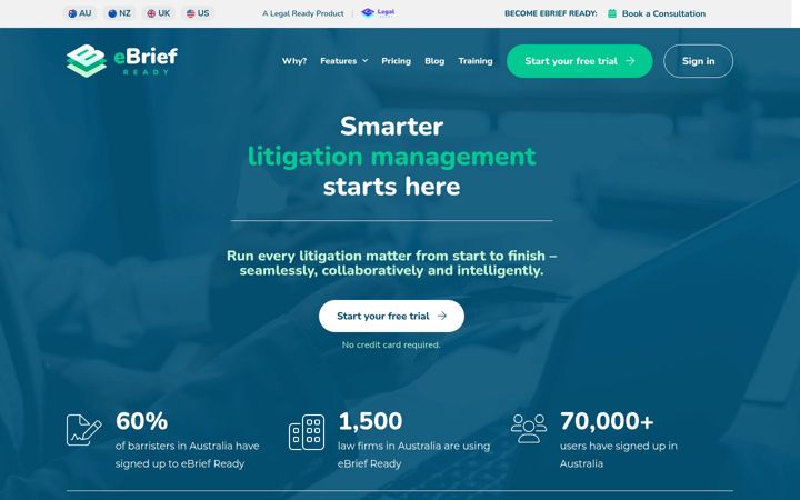 Screenshot of ebriefready.com.au
