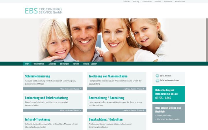 Screenshot of ebs-trocknungsservice.de