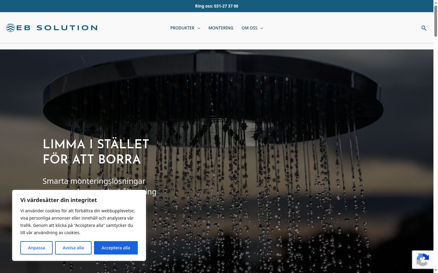 Screenshot des Einwilligungsbanners vor jeglicher Interaktion