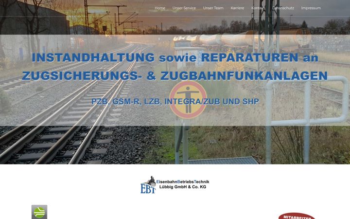 Snimka zaslona za ebt-luebbig.de