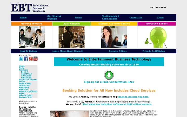 Screenshot of ebt.net