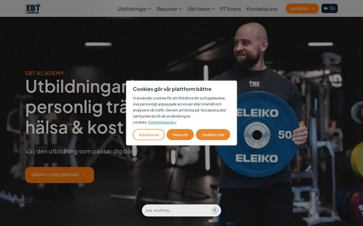 Screenshot von ebtacademy.se