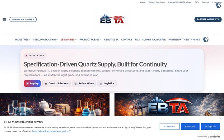 Screenshot of ebtamines.com