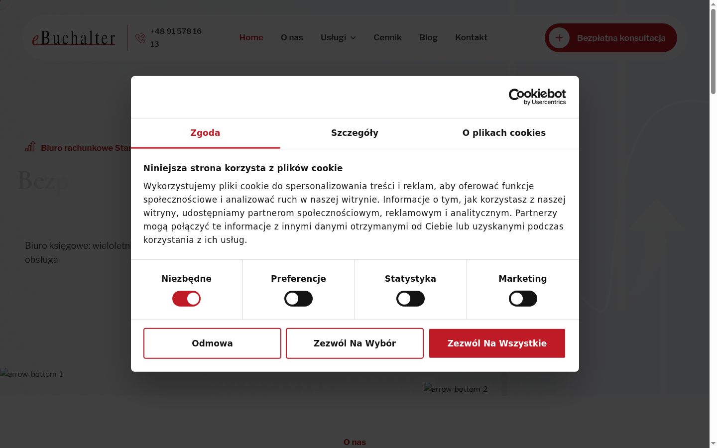 Kuvakaappaus suostumusbannerista, joka näytettiin ennen mitään vuorovaikutusta