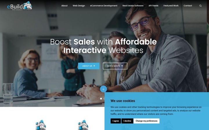 Skärmbild av ebuildwebsolutions.ie