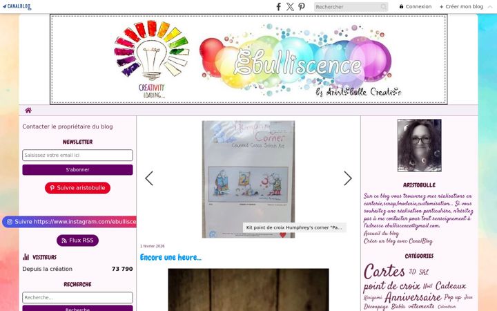 Screenshot van ebulliscence.fr