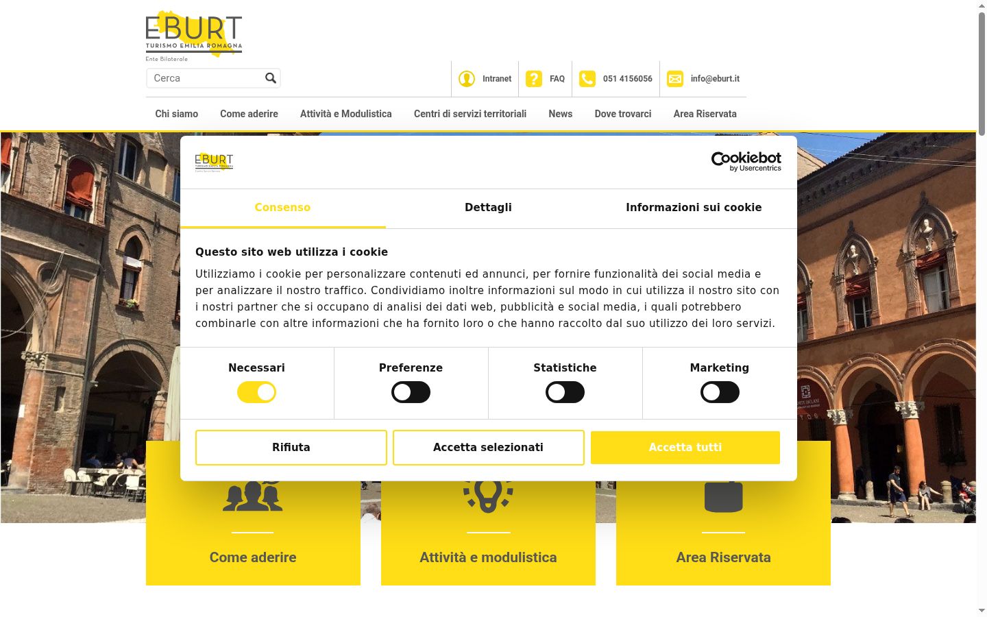 Skärmbild av samtyckesbannern som visades före någon interaktion