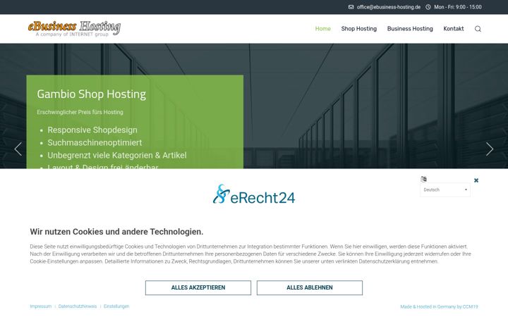 Screenshot of ebusiness-hosting.de