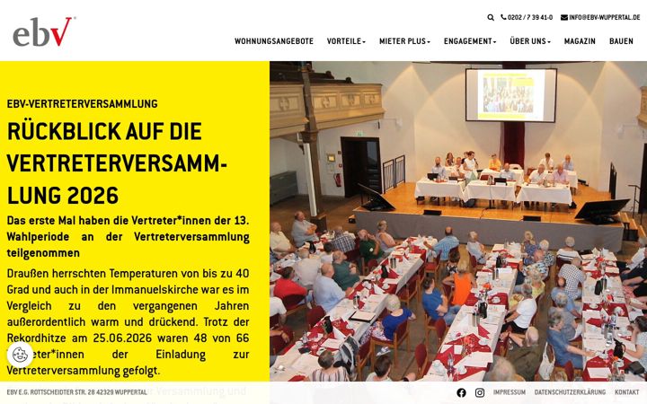 Screenshot of ebv-wuppertal.de