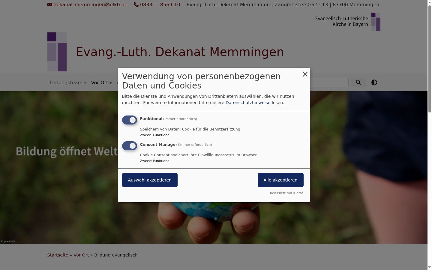 Sutikimo reklamjuostės, rodytos prieš bet kokią sąveiką, ekrano kopija