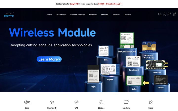 Screenshot of ebyteiot.com