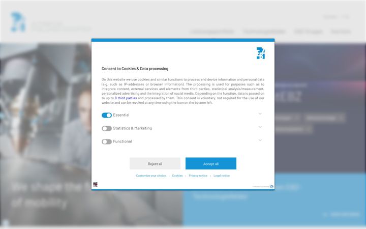 Screenshot of ebz-group.com